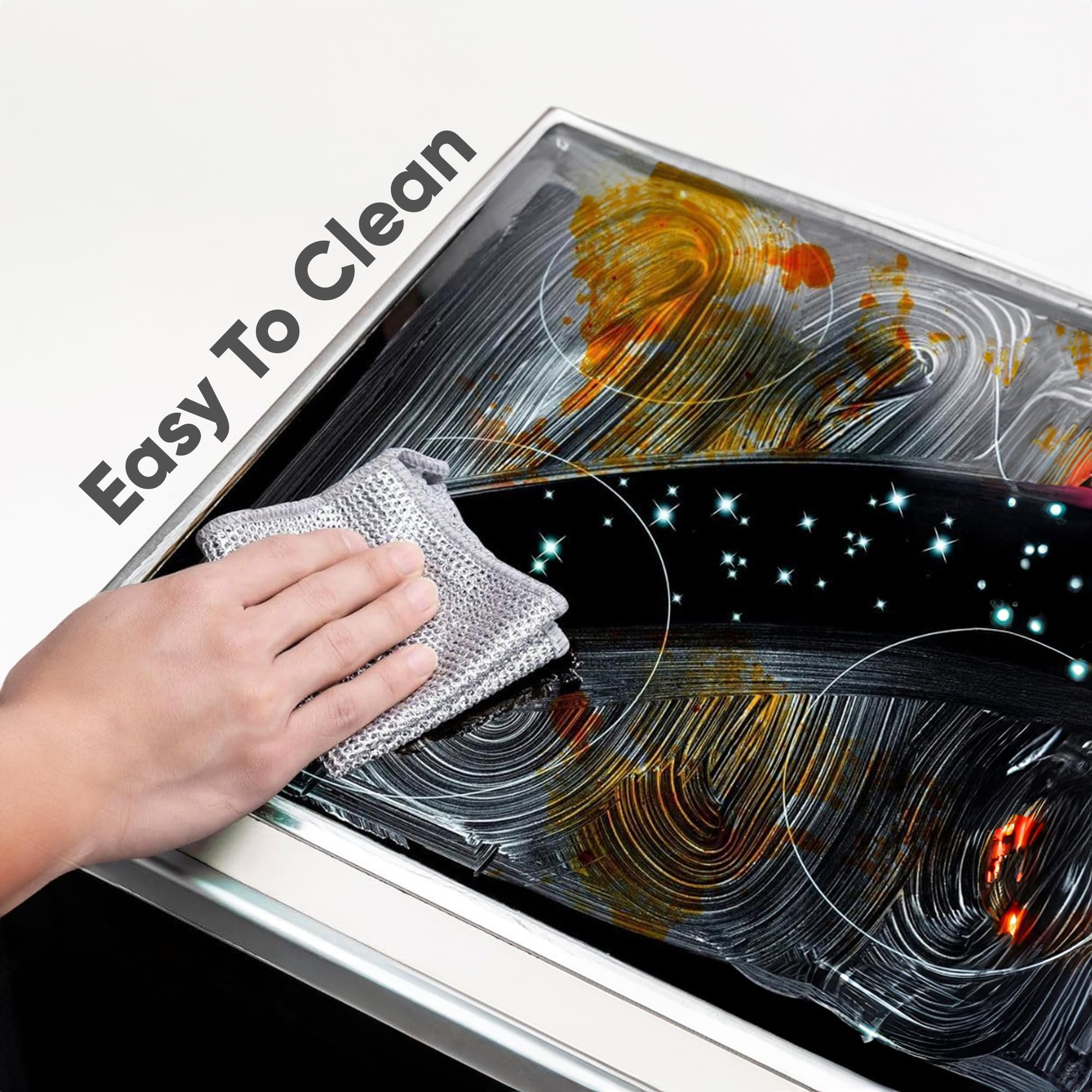 SHITHI ENTERPRISES Kitchen Multipurpose Reusable Wire Dishwashing Rags Stainless Steel Dishcloth Scrubber for Washing Dishes, Kitchen, Stove Cleaning Stainless Steel Wired Scrubber (Pack of 10) 4