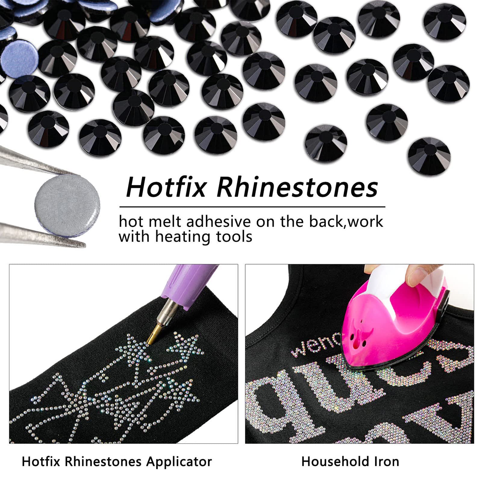 Liliume 5760 stuks hotfix strass steentjes, SS6