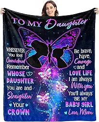 Presentes de filha Cobertor Filha Presentes de Natal Presentes de Aniversário Filha Presentes de Mãe para Minha Filha Presentes de Aniversário para Filha Adulto Cobertor 60"x50"