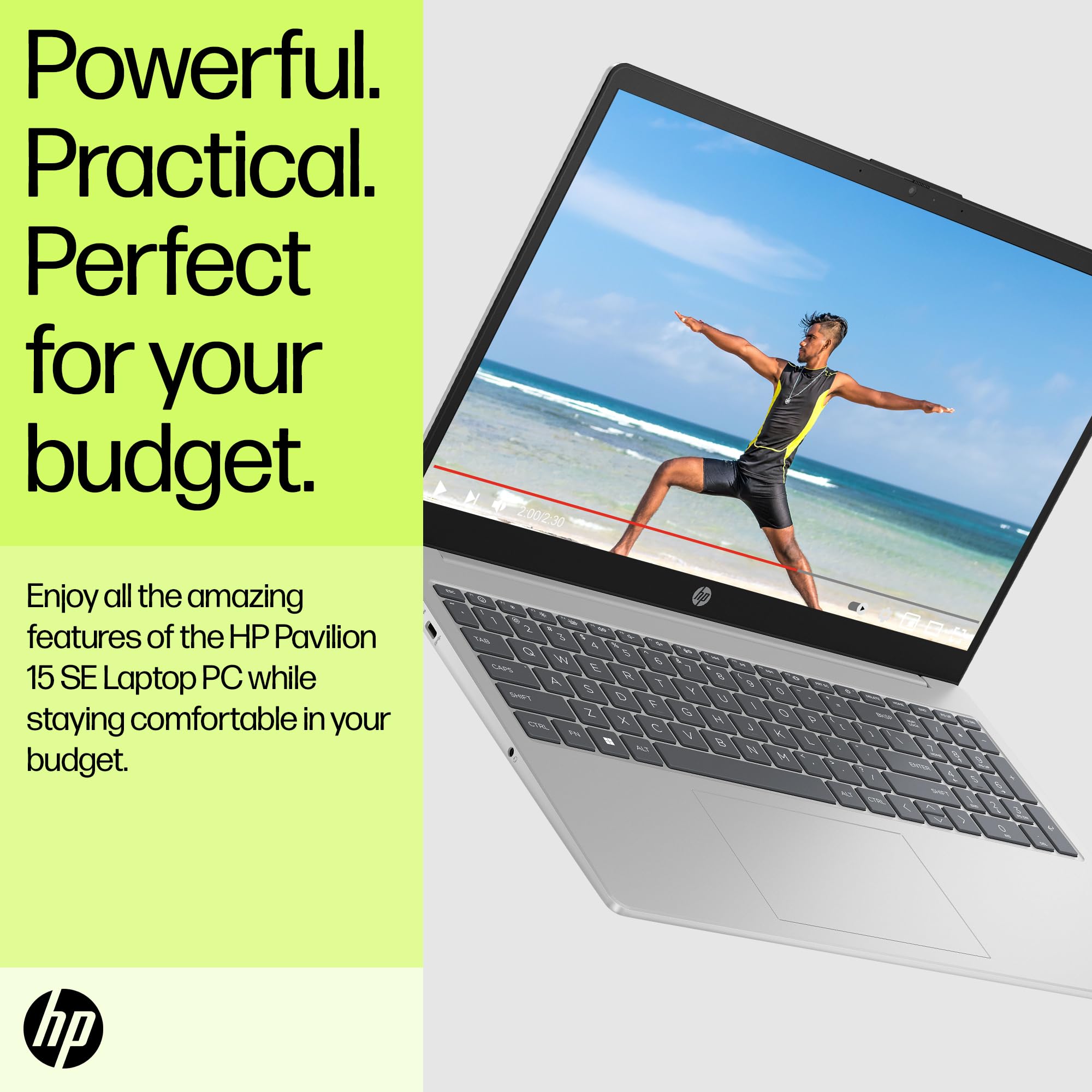 HP 15.6" Laptop | Intel Core i5 i5-1334U Processor | 16 GB RAM | 512 GB SSD | Intel Iris Xᵉ Graphics | FHD Display | Up to 9.75 hrs battery | Windows 11 | Dual Speakers | Natural Silver | 15-fd0072sa — view 4