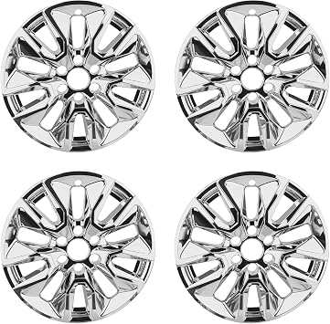 Wheel Skins Compatible with Chevy Silverado 1500; Tahoe; Suburban 2019-2024; 20 inch Premium Wheel Covers; Set of 4 Packs Chrome