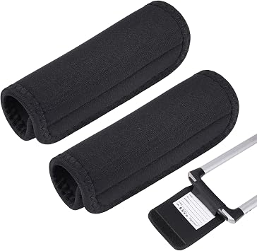 Vigorport Luggage Handle Wrap, Bright Comfortable Luggage Identifiers Tags, Markers, Grips for Suitcases Unique Travel Accessories 2, Black