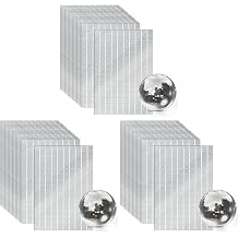 OTYMIOW 2250 PCS Disco Ball Tiles, 10 x 10 MM Self Adhesive Mosaic Tiles Square Glass Stickers, Mosaic Mirror Tiles Pack of 3