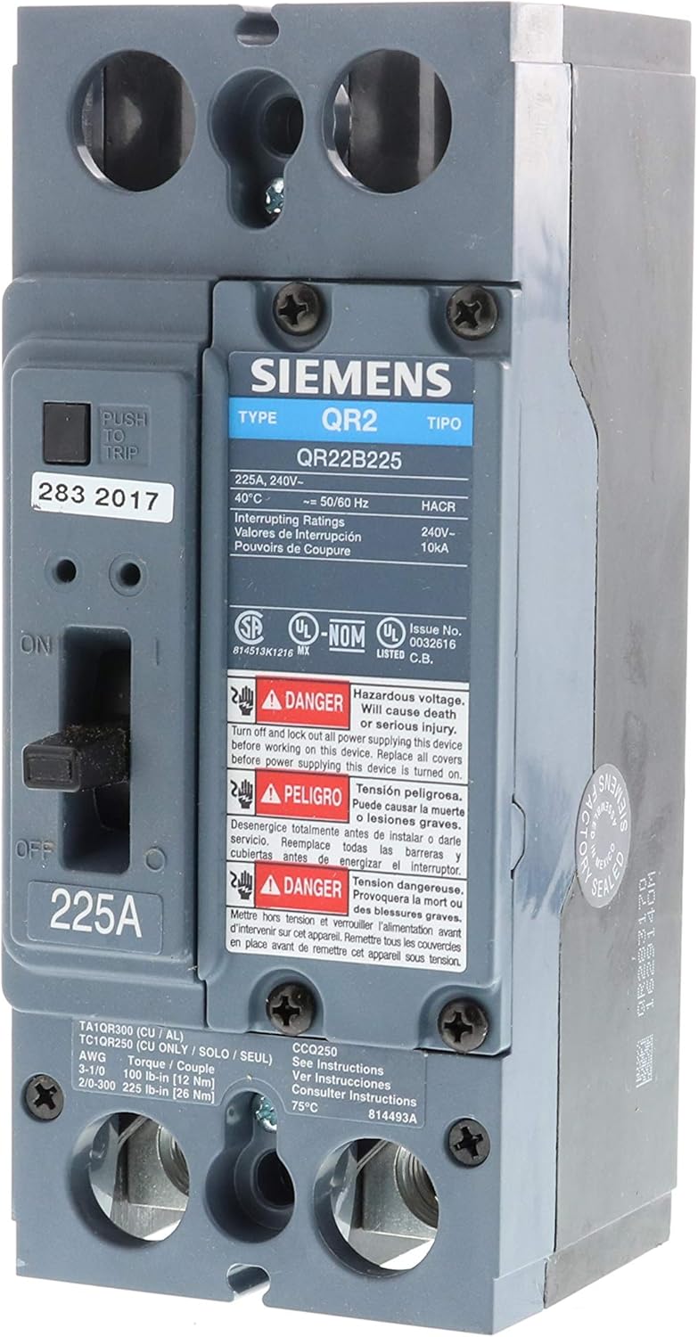 225 Amp 2-Pole Type QR Circuit Breaker