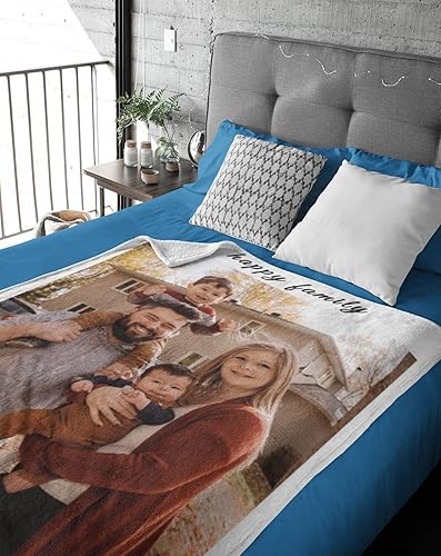 Miniatura 9 de Buaodam Manta personalizada con foto y texto, manta personalizada de collage de imágenes y texto, manta de fotos suave regalo para Navidad, papá,