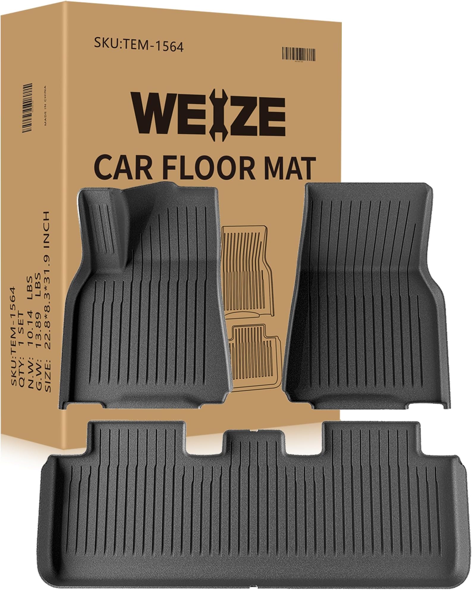 Floor Mats Fit for Tesla Model Y 20202024, All Weather