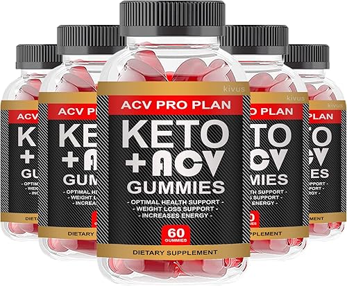 kivus ACV Keto Pro Gummies - ACV Keto Pro - Gomitas de vinagre de sidra de manzana (paquete de 5, 300 gomitas)