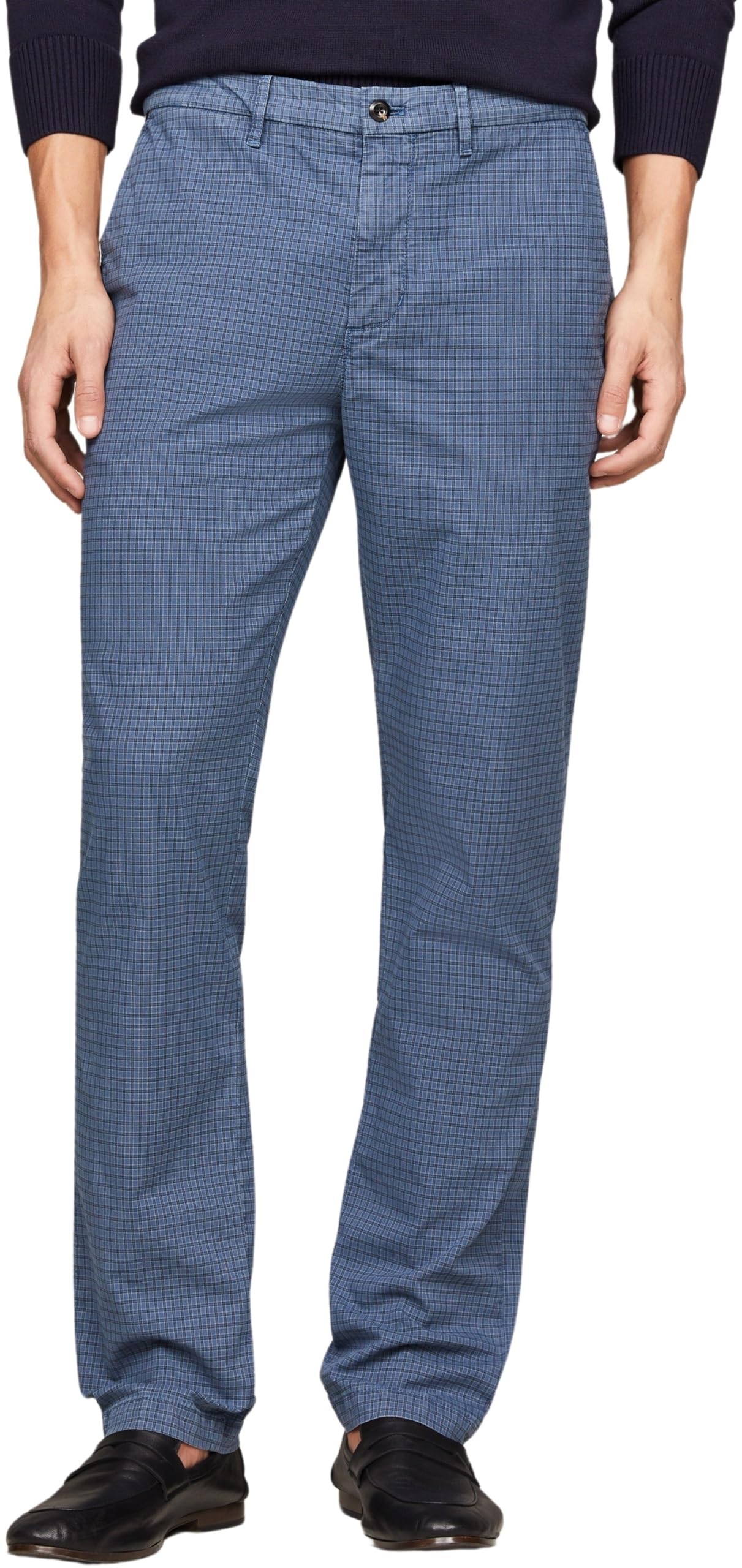 Tommy Hilfiger Men Trousers Denton Straight Fit Chino, Blue (Aegean Sea), 29W/32L