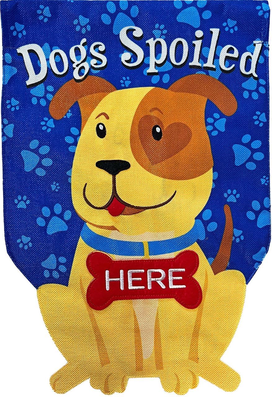 Spoiled Pup Everyday Burlap House Flag 40" x 28" Briarwood Lane