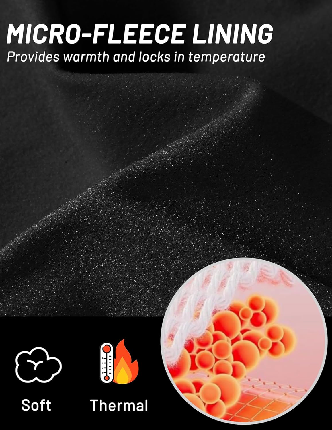 MIER Golf Quarter Zip Pullover for Men Dry Fit Long Sleeve Fleece Lined T-Shirts for Running Athletic Workout Gym, Midweight - Image 3