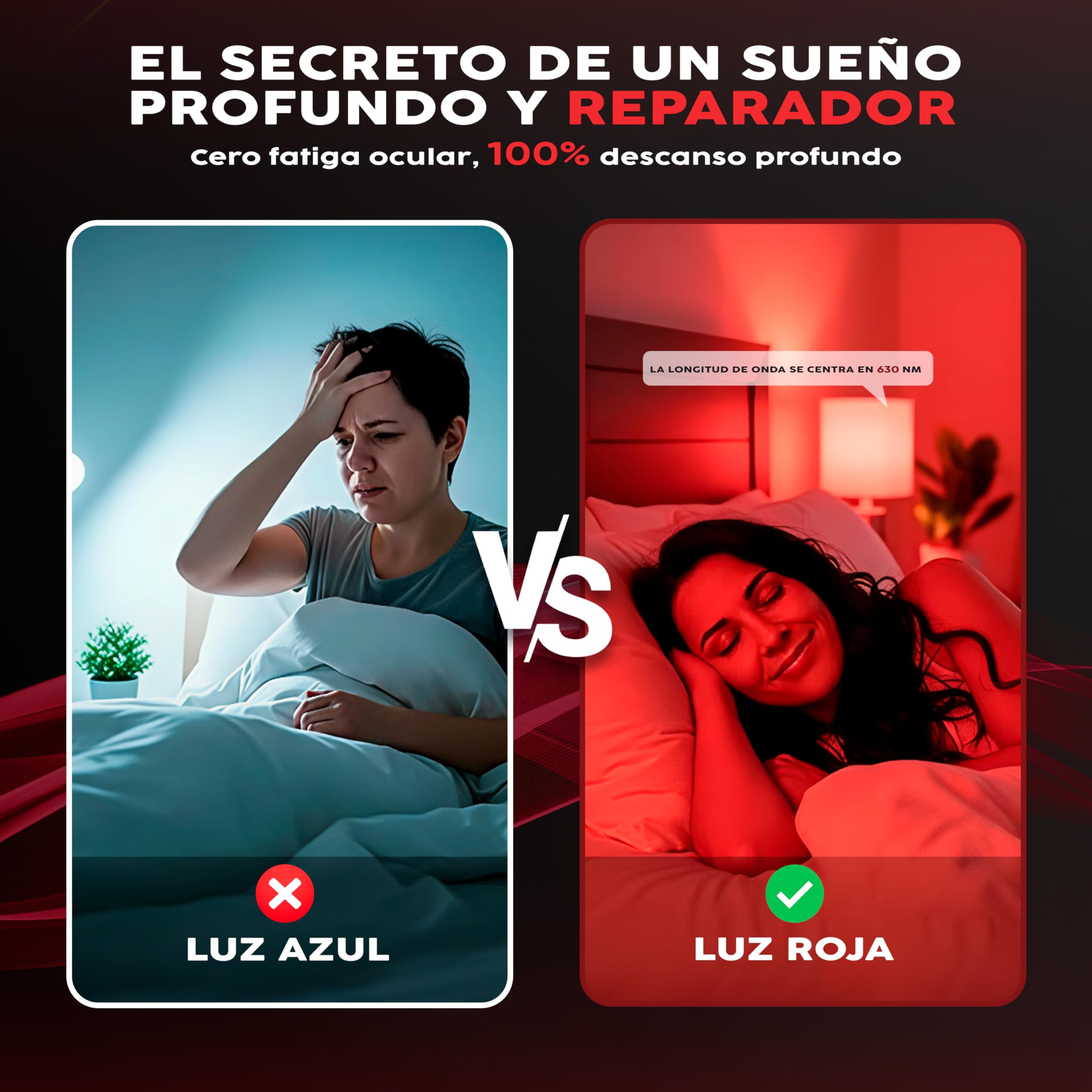 Pack de 2 Bombilla de Luz Roja Nocturna Melatonina E14 | Bombilla Roja Para Dormir | Bombillas Rojas Para Dormir | Luz Roja Nocturna | Bombilla Roja Melatonina | Luz Nocturna Melatonina