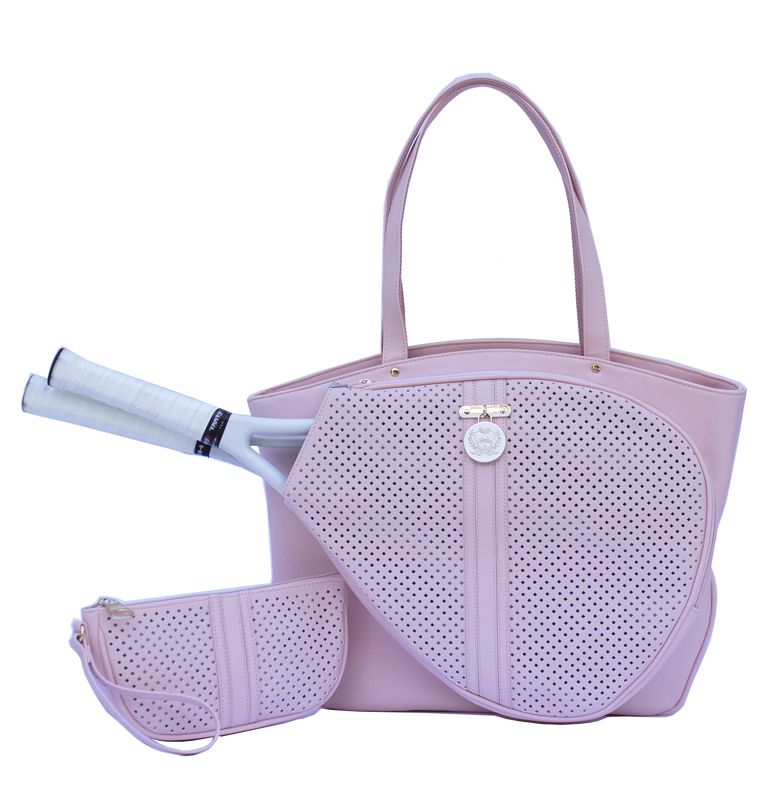 Court Couture Cassanova Perforated Pink Tennis Bag