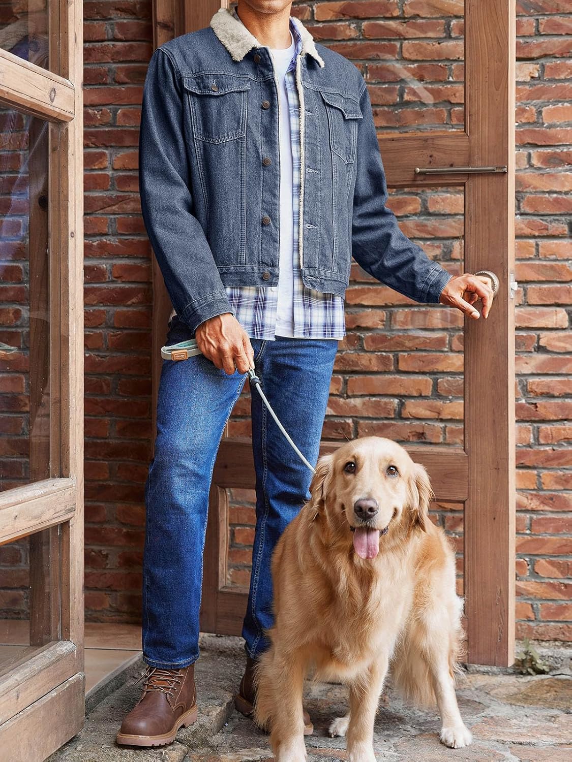 Runcati Jaqueta jeans masculina forrada com lã de ovelha casual inverno quente com botões e bolso em promoção! Veja a oferta e mais achadinhos de Jaquetas & Casacos 2 Hoje é o melhor dia para comprar Runcati Jaqueta jeans masculina forrada com lã de ovelha casual inverno quente com botões e bolso com aquele preço maroto! Promoção! Aproveite a oferta! 2