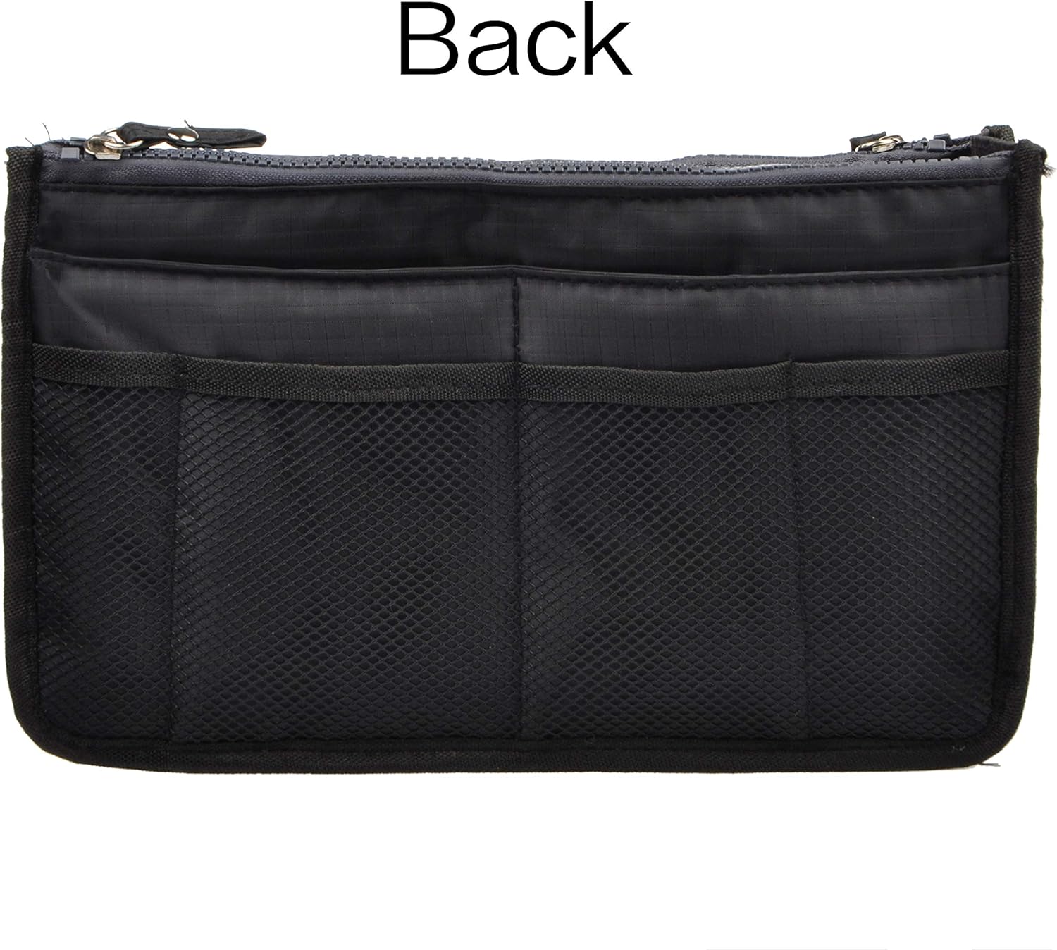 Vercord Updated Purse Handbag Organizer Insert Liner Bag in Bag 13 Pockets Black Small - Image 5