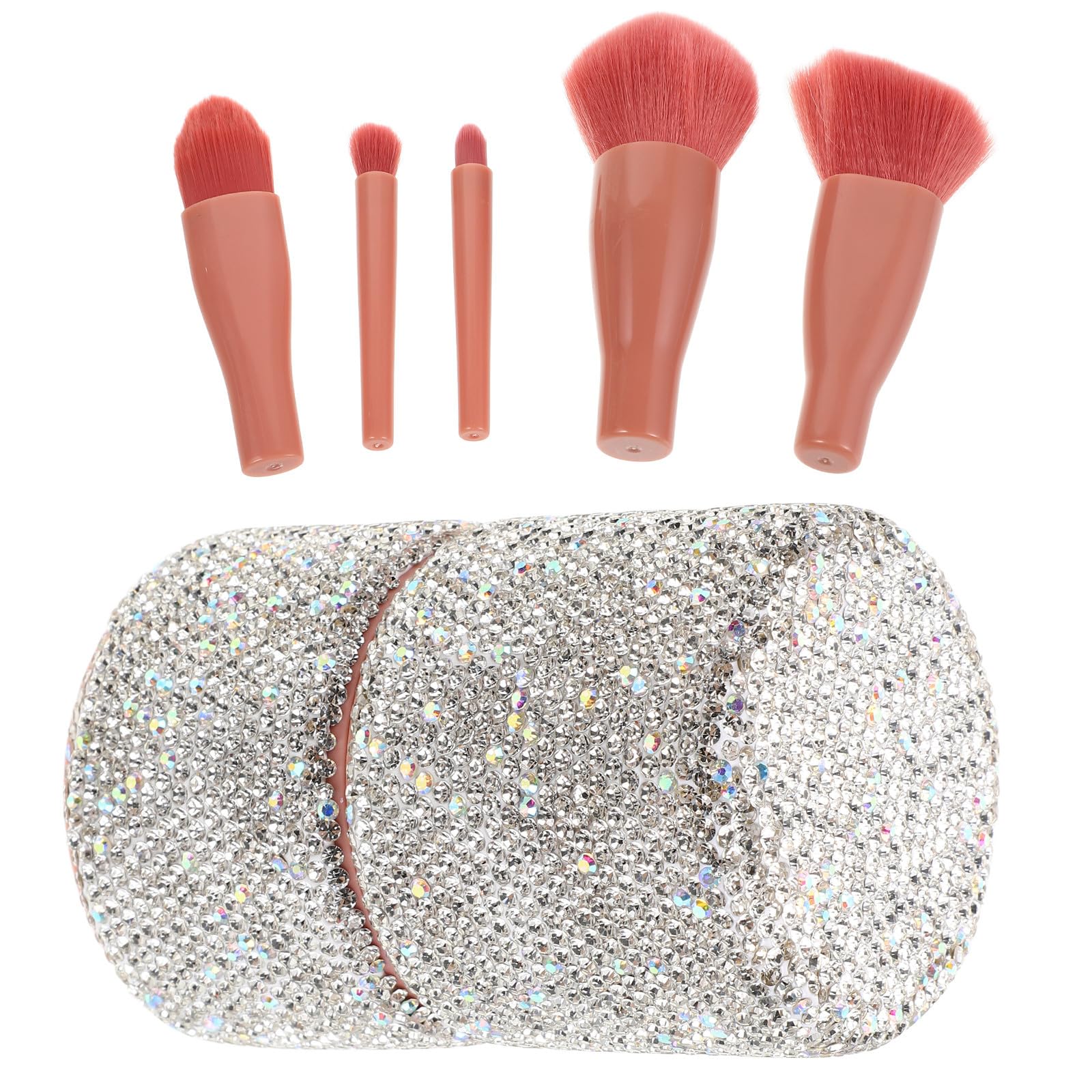 NOLITOY Estuche Porta Brochas de Maquillaje Portátil y Lujoso con Protección contra Polvo, Hecho de Plástico, Adecuado para Uso en Casa y Diversas Ocasiones