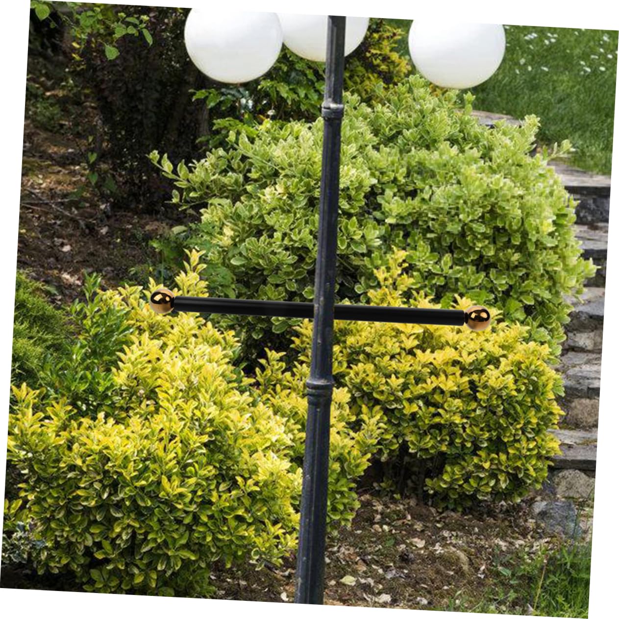 TOBBOMEY Lamp Post Handles 3pcs Cross Handle for Lamp Post Aluminum Alloy Arm Handle Replacement Yard Supply