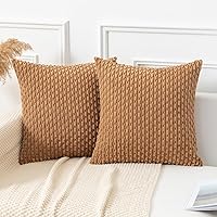 Vista 95 de K Kevin Textile - Paquete de 2 fundas de almohada decorativas bohemias de otoño de 20 x 20 pulgadas para sala de estar, sofá, cama, decoración