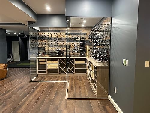 Miniatura 3 de VintageView Vino Pins – Estante de metal para botellas de vino montado en la pared para paneles de yeso o superficies de madera, elegante y moderno