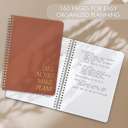 Miniatura 4 de ZICOTO Beautiful Daily Planner And Notebook With Hourly Schedule - Aesthetic Spiral To do List Notepad to Easily Organize Your Work Tasks And