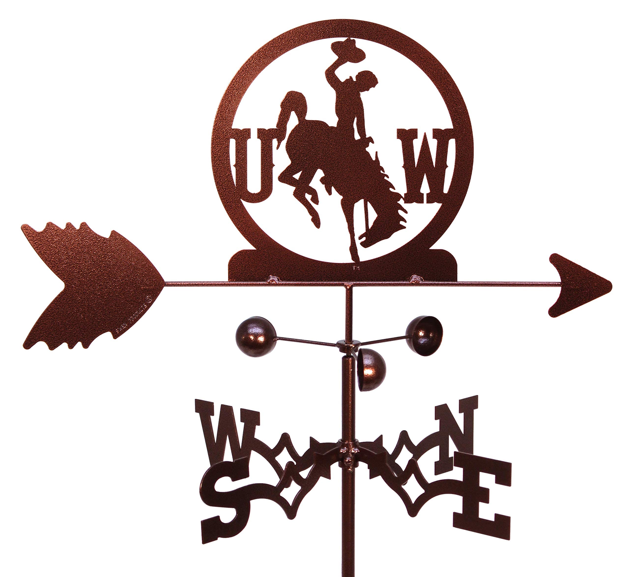 SWEN Products Wyoming WYO Cowboys Weathervane (Garden Stake Included)