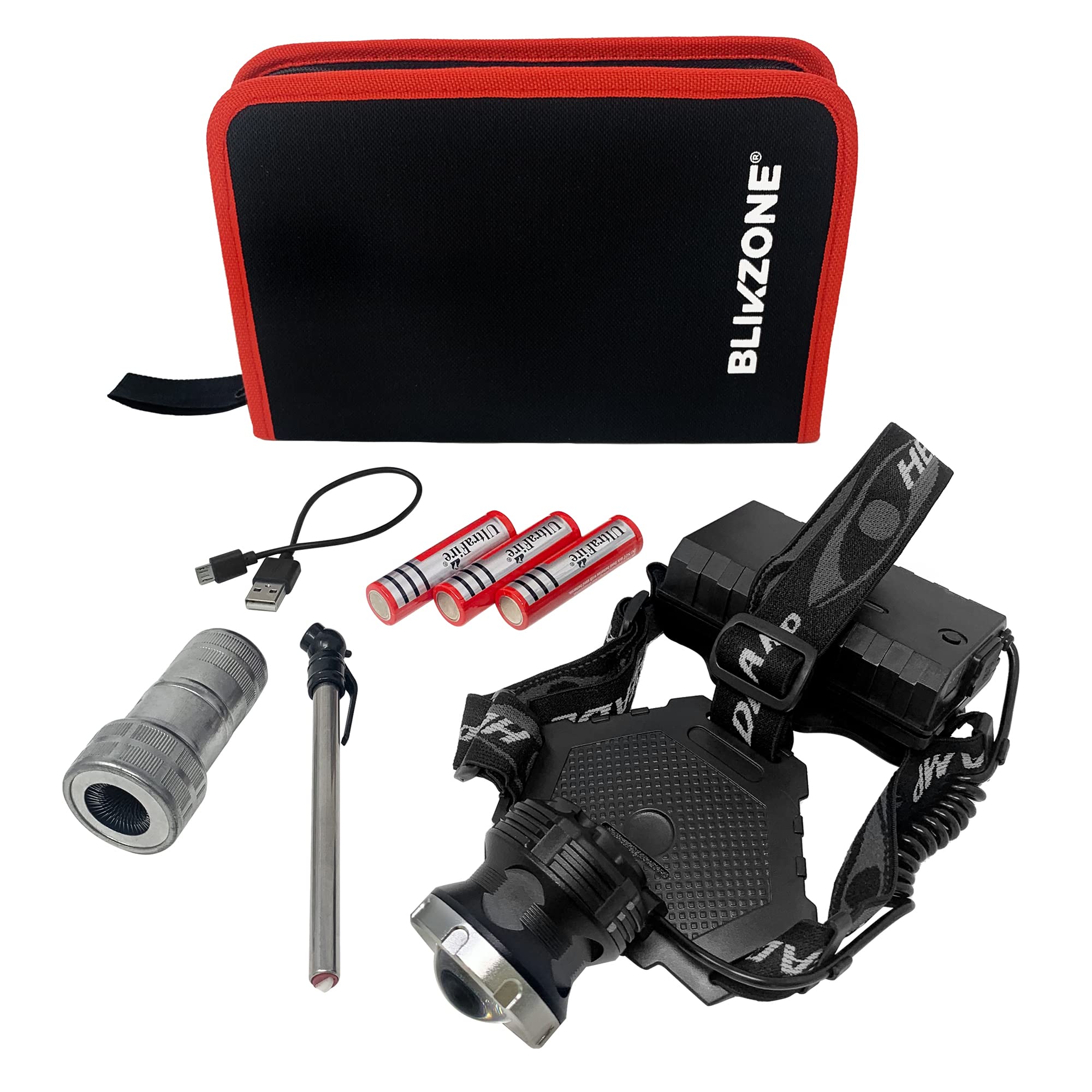 Led Headlight, Fishing Gear and Equipment, Outdoor Free Hands to Work on Car Repairs, Camping Light, Walking at Night, Hunting Gear, USB Rechargeable with Battery Terminal Cleaner.