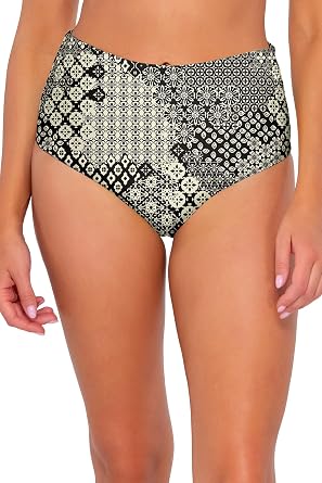 Sunsets Capri High Waist Womens Swimsuit Bikini Bottom in Textured Fabric
