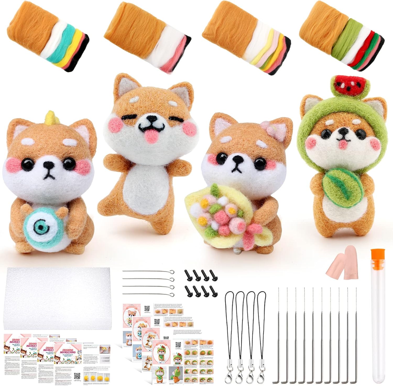 BXDOW Needle Felting Beginners Kit, Complete Needle Felting Tools with