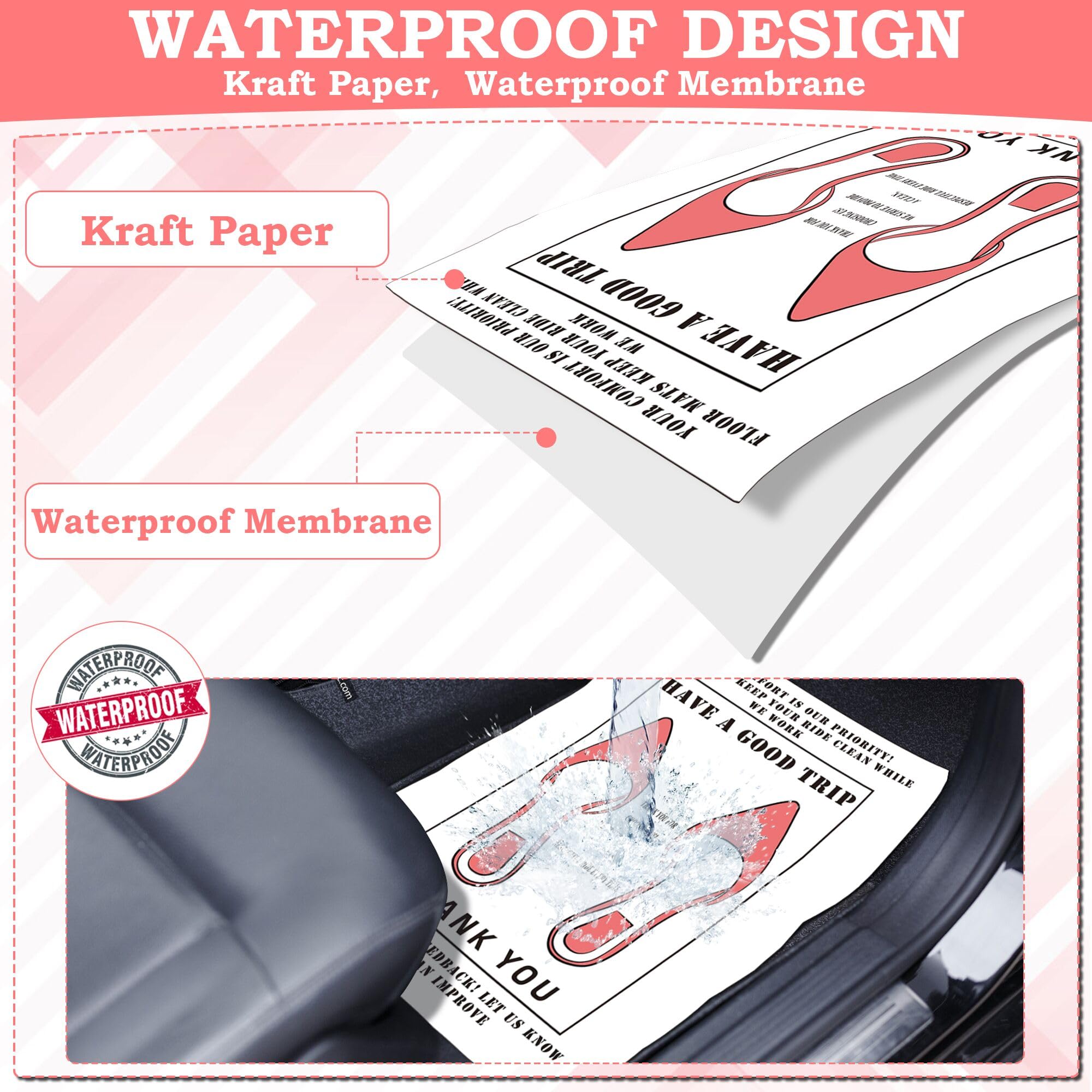 Windspeed 100P Upgrade Material Paper Floor Mats for Cars Disposable Floor Mats for Car Detailing Vehicles Disposable Pedal — view 3