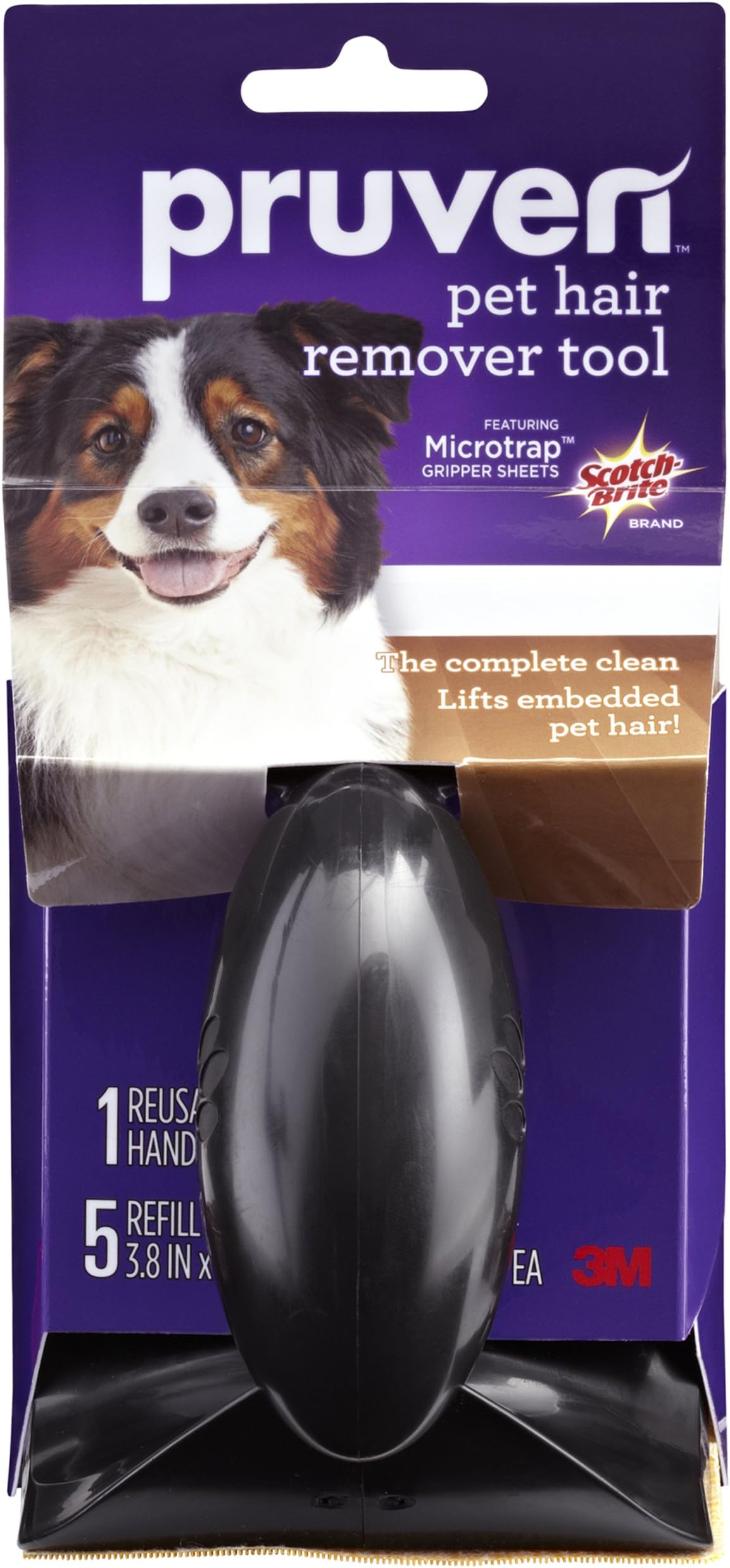 Pruven 849P-SK-5 3.8 by 7.6-Inch Pet Hair Remover Tool with 5-Sheet