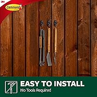 Vista 4 de Command Hooks, Black, 3 lb Capacity Outdoor Water-Resistant Strips 2-Hooks 4-Strips Damage-Free