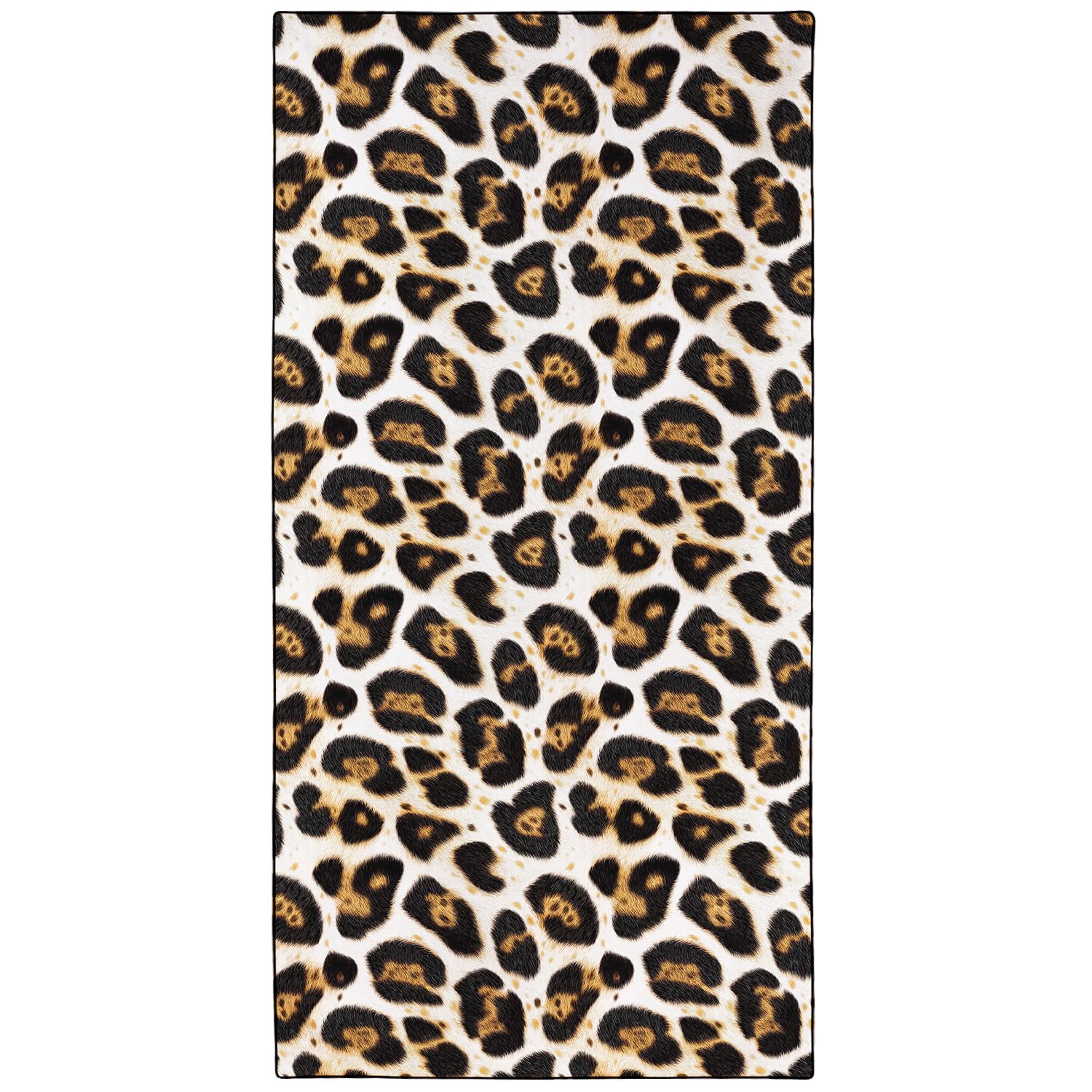 YISUMEI Leopard Print Beach Towels for Adults Extra Large 180 x 90 cm, Microfibre Lightweight Quick Dry Towel for Swimming Pool Cruise Travel Sports Camping