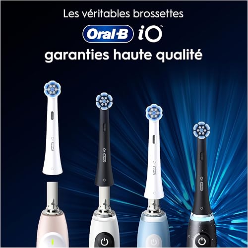 Oral-B iO Series Gentle Care Black, Original Replacement Round Brush Heads, Angled Bristles for Plaque Removal, Softest Brush Head, for Sensitive Gums, Designed for Oral-B iO Electric Toothbrushes, 10 - 7