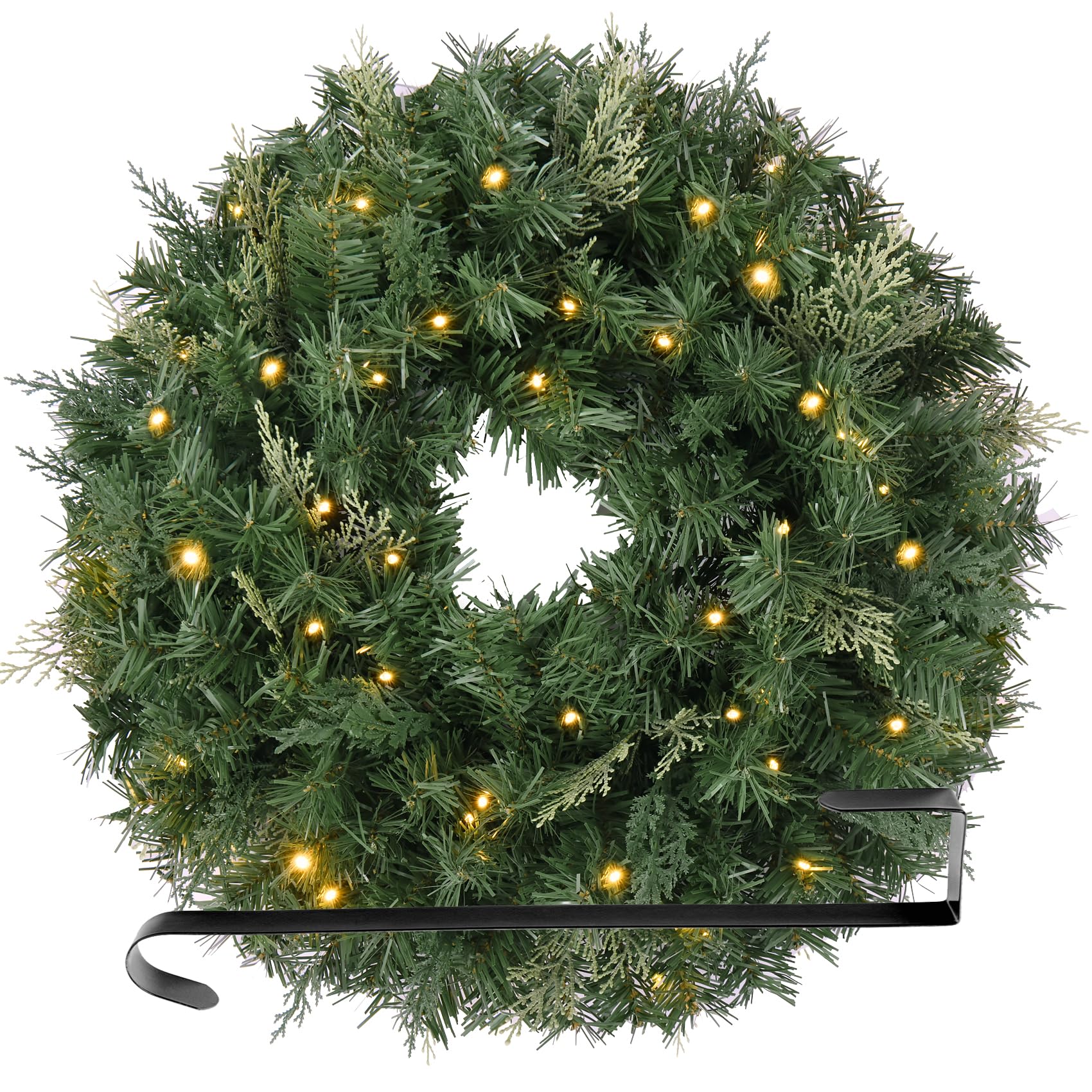 INSTREE CHRISTMAS 24 Inch Pre-Lit Wreath