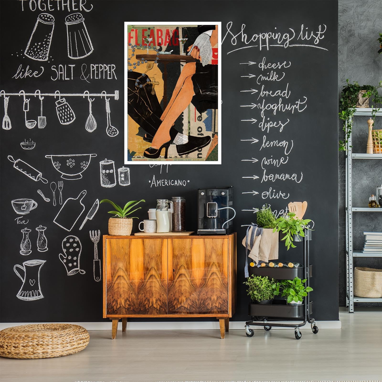 KFDJIG Fleabag Canvas Prints Home Decorations Posters for Room Aesthetic Wall Art Poster Trendy Retro Colorful Funny I Love You Is Will Pass Canvas Wall Art Funky Decor Bar Cart 12x16in Unframed - Image 2