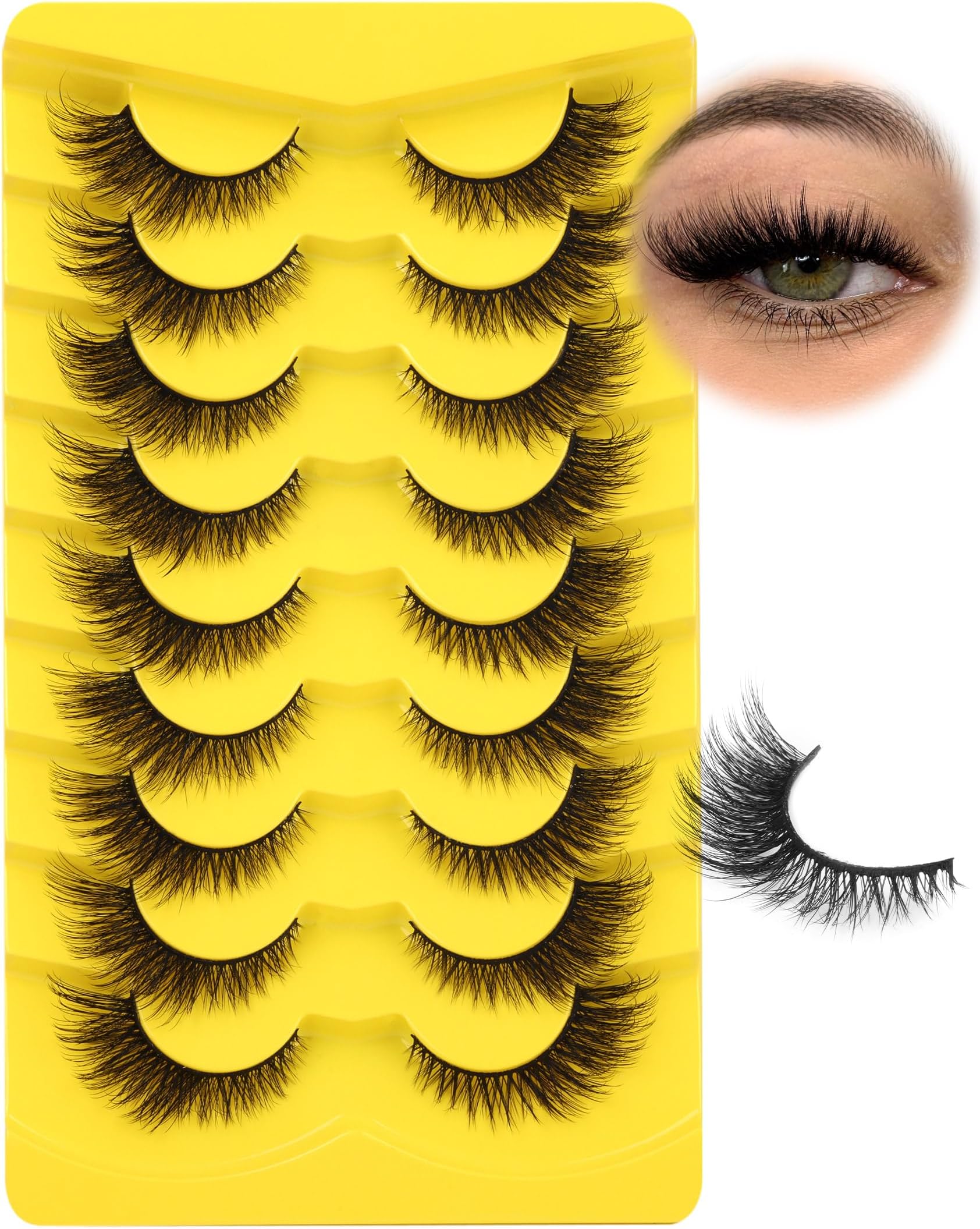 Mink Lashes Fluffy Eyelashes Mink Wispy Dramatic False