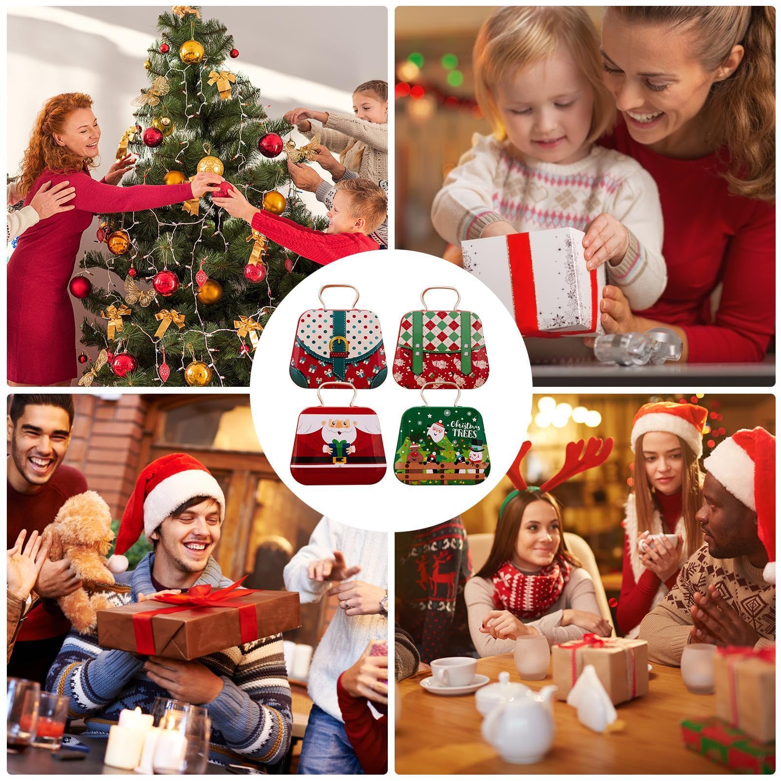 Amazon｜クリスマスの空き缶、クリスマスの空き箱,レトロな缶コンテナ