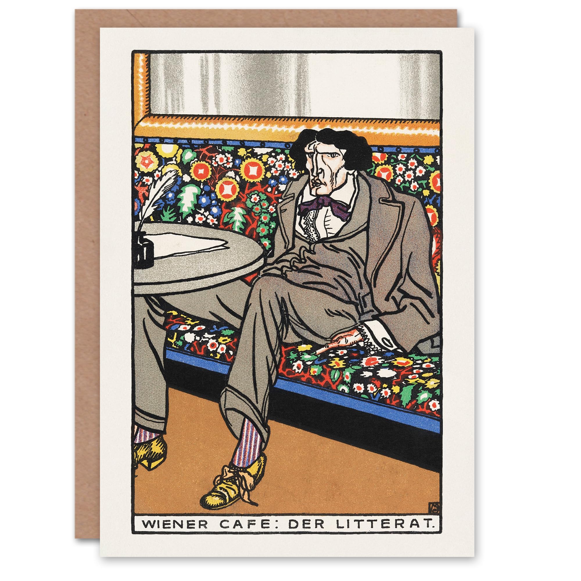 Artery8 Moriz Jung Art Card Viennese Cafe Advert The Man of Letters