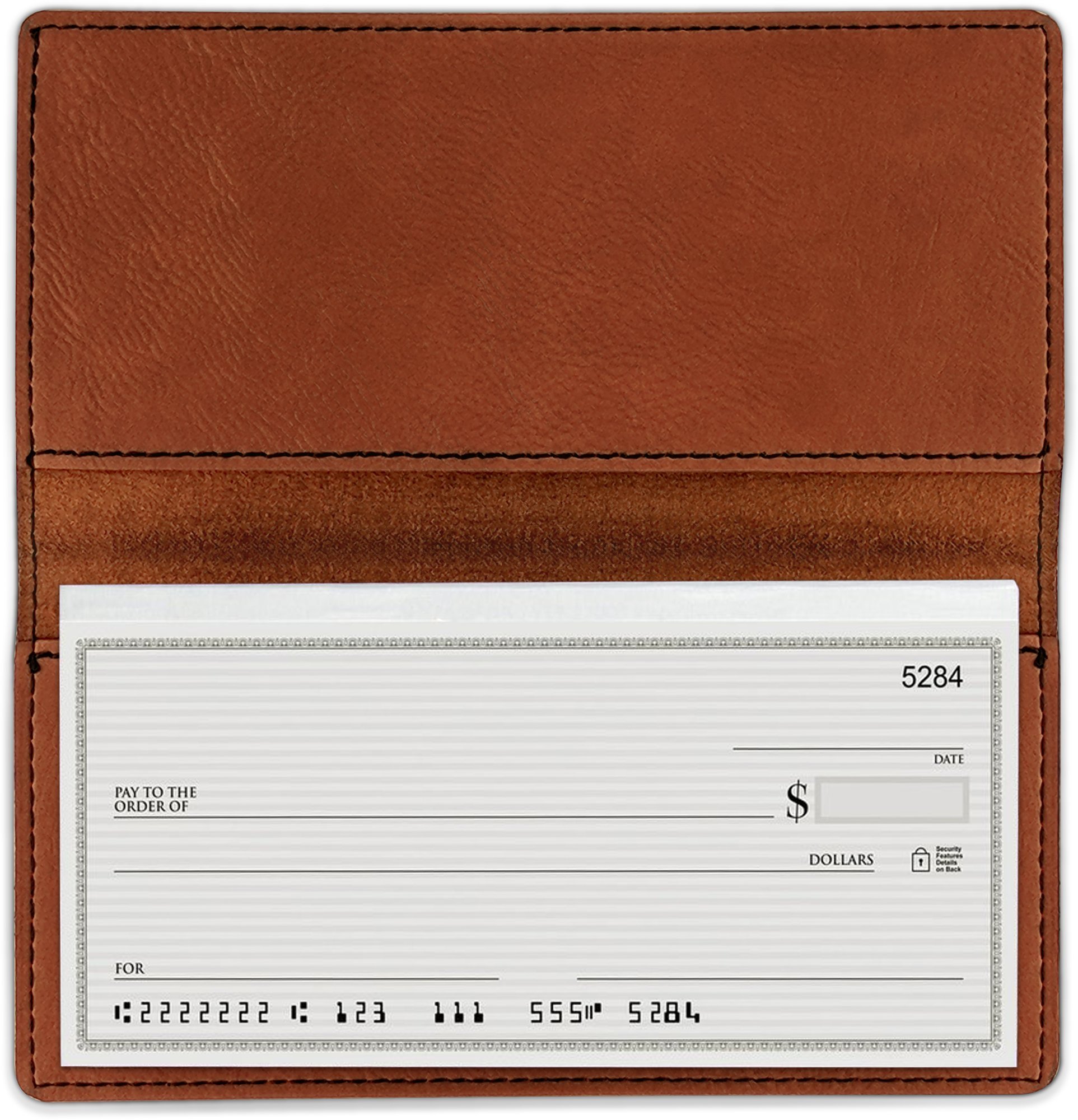 Personalized Unicorns Leatherette Checkbook Holder - Single Sided