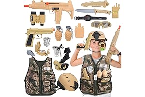 CAPTAIN CHAOWING 17 PCS Kids Army Costume: Equip Your Little Soldier for Adventures