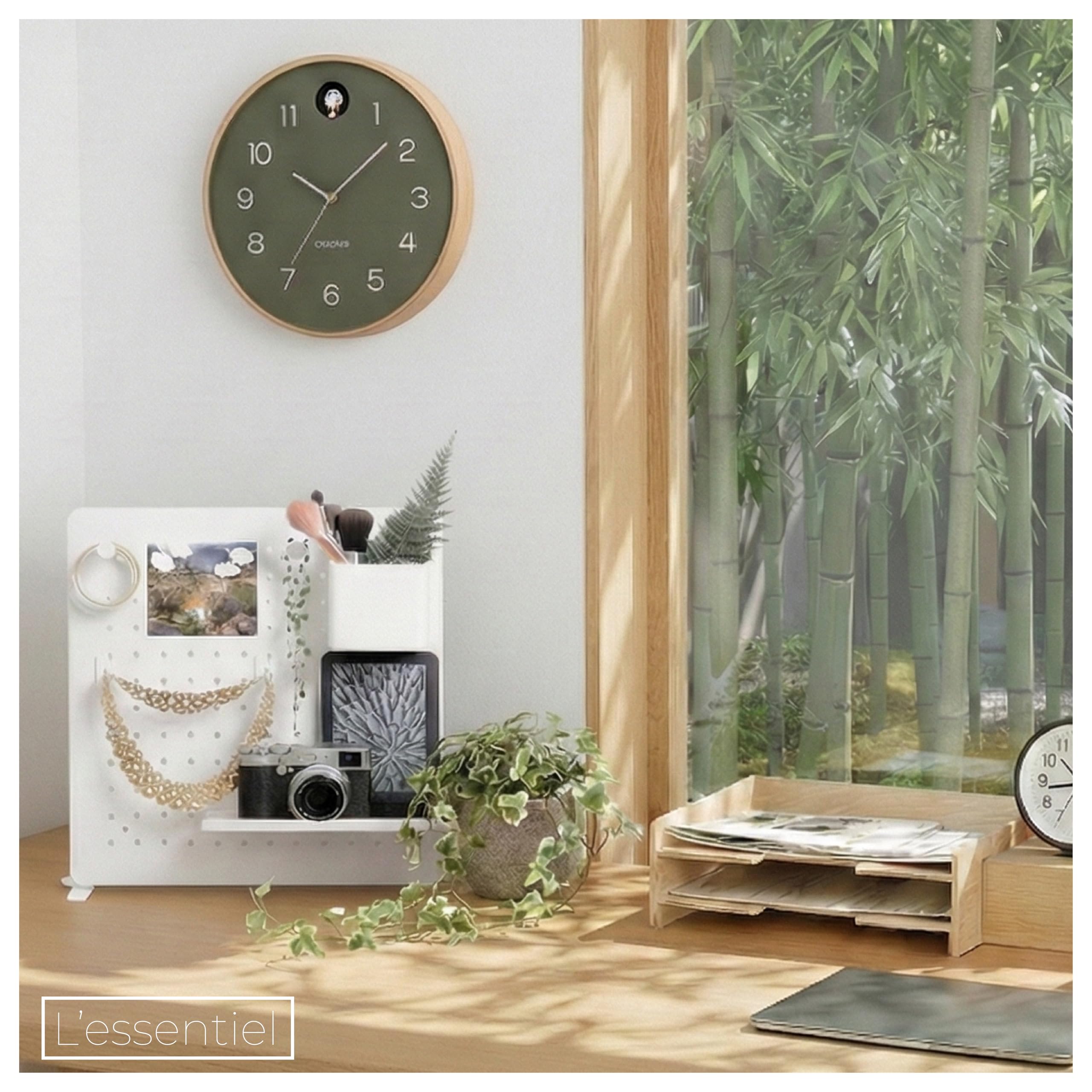 L'essentiel Home and Office - Pannello forato in metallo autoportante con accessori e supporto (bianco, 37 x 37 cm)