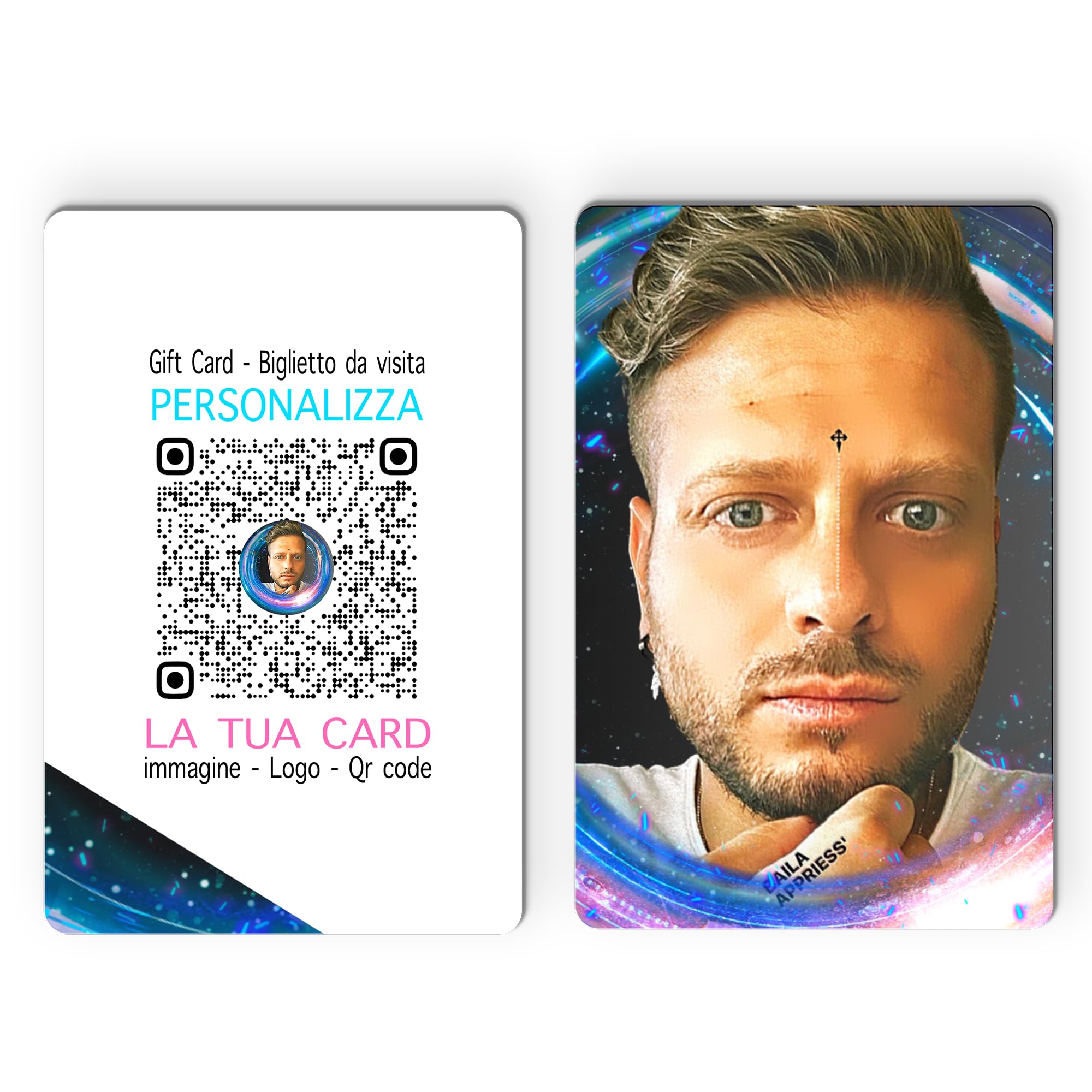 Card in PVC Personalizzate Fronte e Retro con Logo e Testo (100)