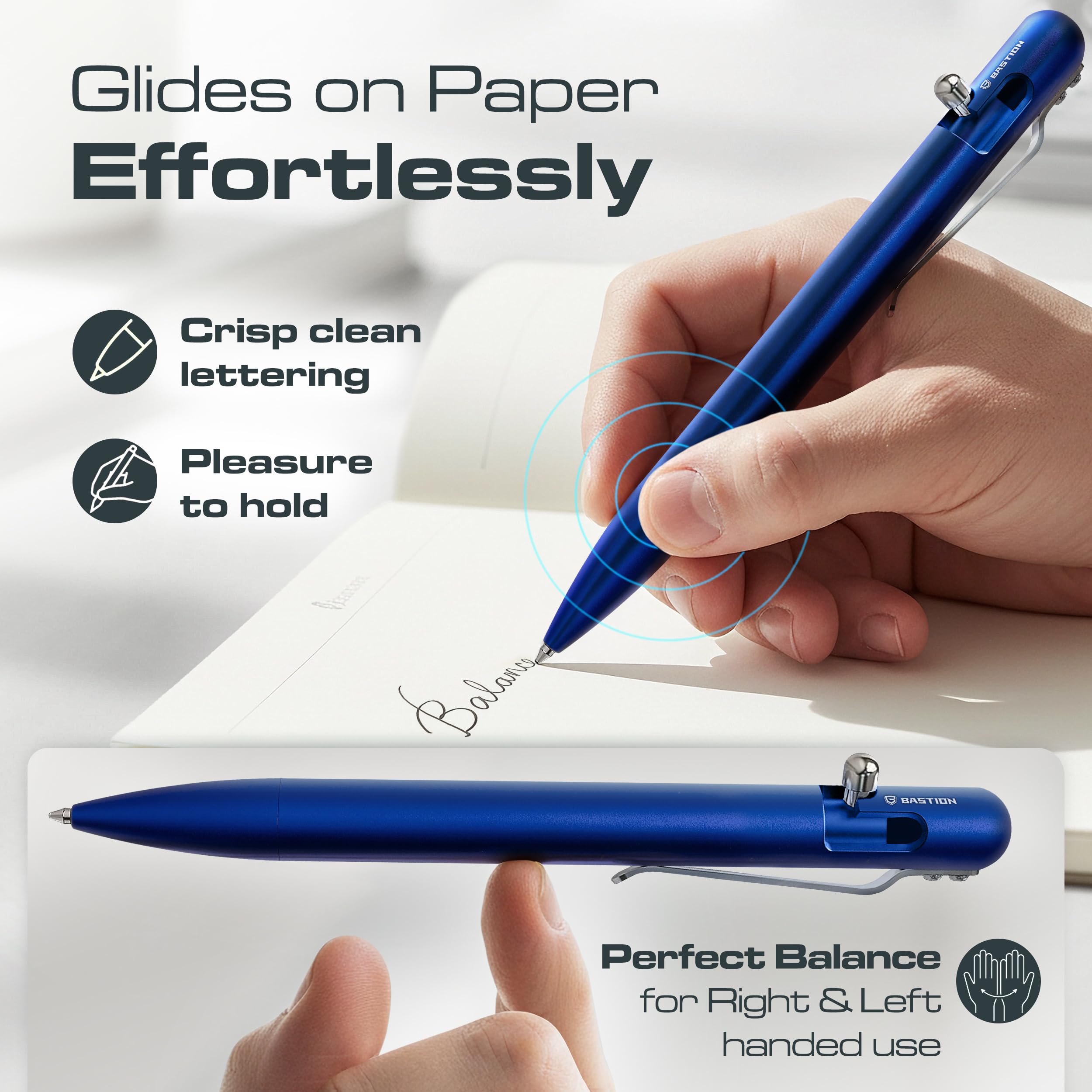 Amazon | BASTION® ラグジュアリーボルトアクションペン、軽量EDCペン