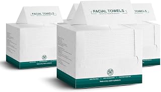 Disposable Face Towels,Extra Thick Soft Clean Facial Towels,Super Absorbent,Biodegradable Dry Wipes,Cruelty-Free Facial Washcloth for Sensitive Skin,Travel,Makeup Remover,200 Count,7.9"×12"