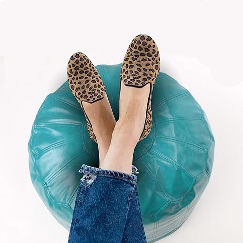 Miniatura 4 de Otomano redondo de piel sintética con estilo, solución de almacenamiento para muebles de sala de estar. Diseño inspirado en Marruecos y costuras