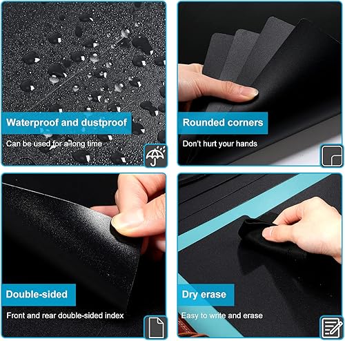 Miniatura 3 de 30 separadores de discos de 12.5 x 13.49 pulgadas, accesorios de discos de vinilo con calcomanías blancas A-Z para organizar la protección de