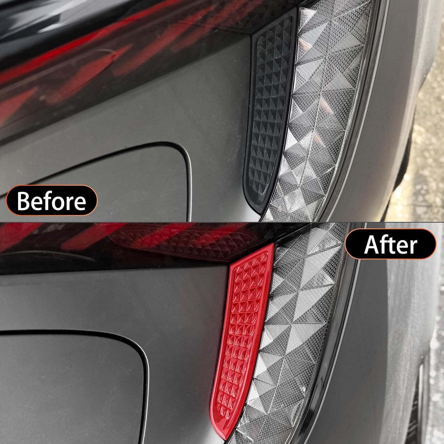 YOUTOOCAR 2PCS Taillight Trim Covers Compatible with Kia EV6 2022-2026 Accessories (Red)