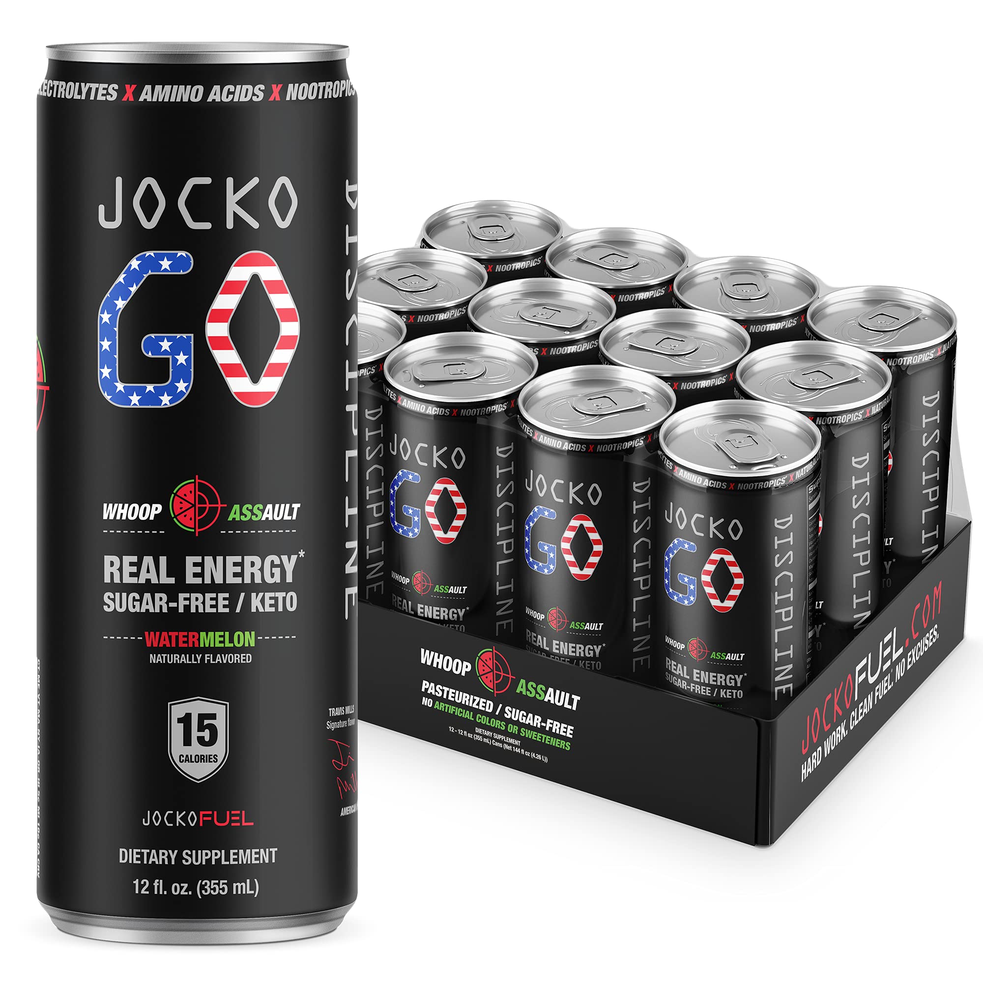Buy Jocko GO Energy Drinks Sugar Free KETO, Vitamin B12, Vitamin B6