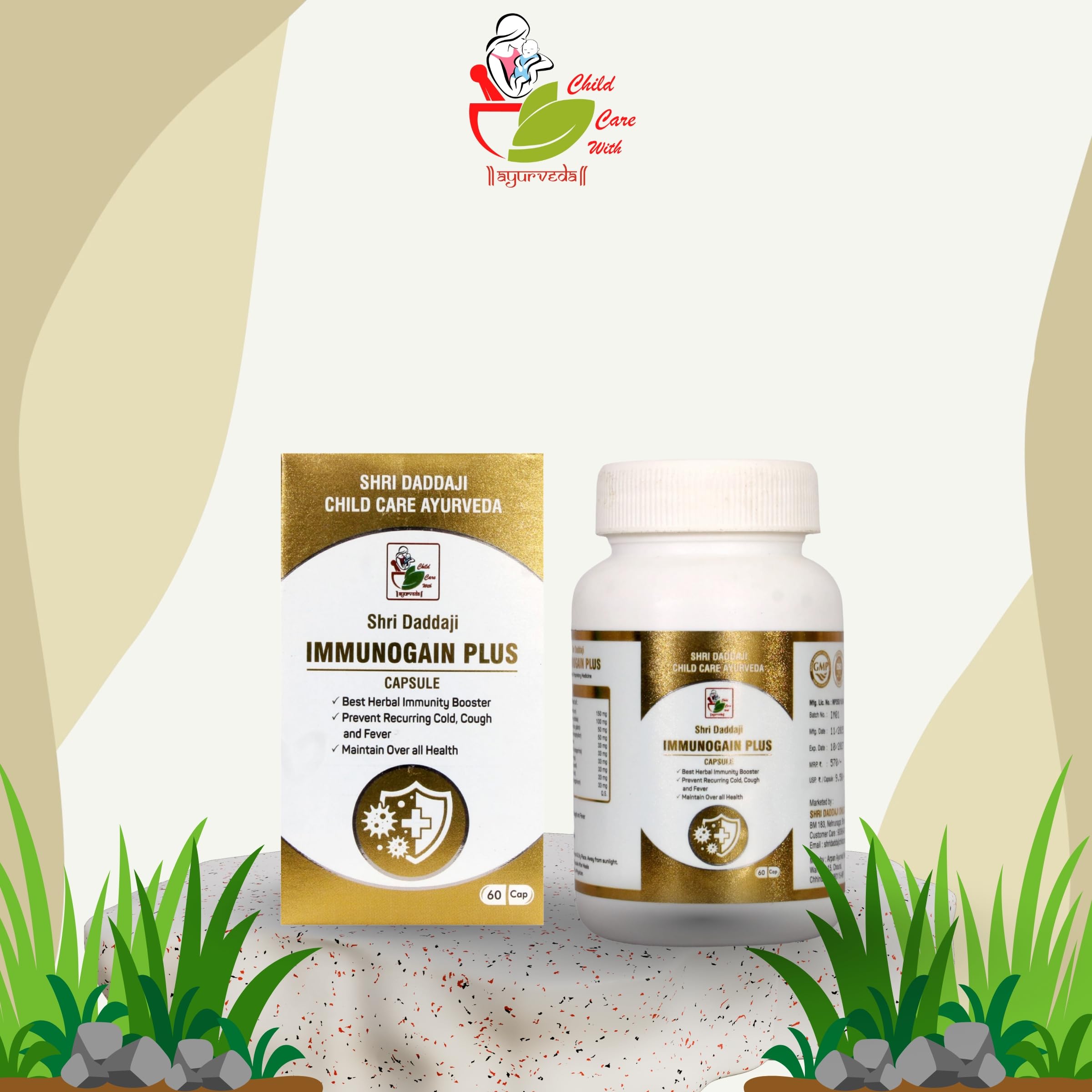 Shri Daddaji Immunogain Plus Capsule | Ayurvedic Immunity Booster | Helps Prevent Recurrent Cold, Cough & Fever | Supports Overall Health | 60 Capsules — Amazon image 6