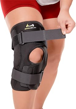 BraceAbility Obesity Hinged Knee Brace - Overweight to Plus Size Wraparound Support for Womens and Mens Arthritis Treatment, Bariatric Joint Pain Relief, Kneecap Instability, Ligament Weakness Large