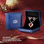CDE Angel Wing Love Heart Necklaces and Earrings Silver Tone/Gold Tone Jewelry Sets Birthday/Anniversary Christmas Jewelry Gifts for Women Mom/Wife/Sister/Best Friend